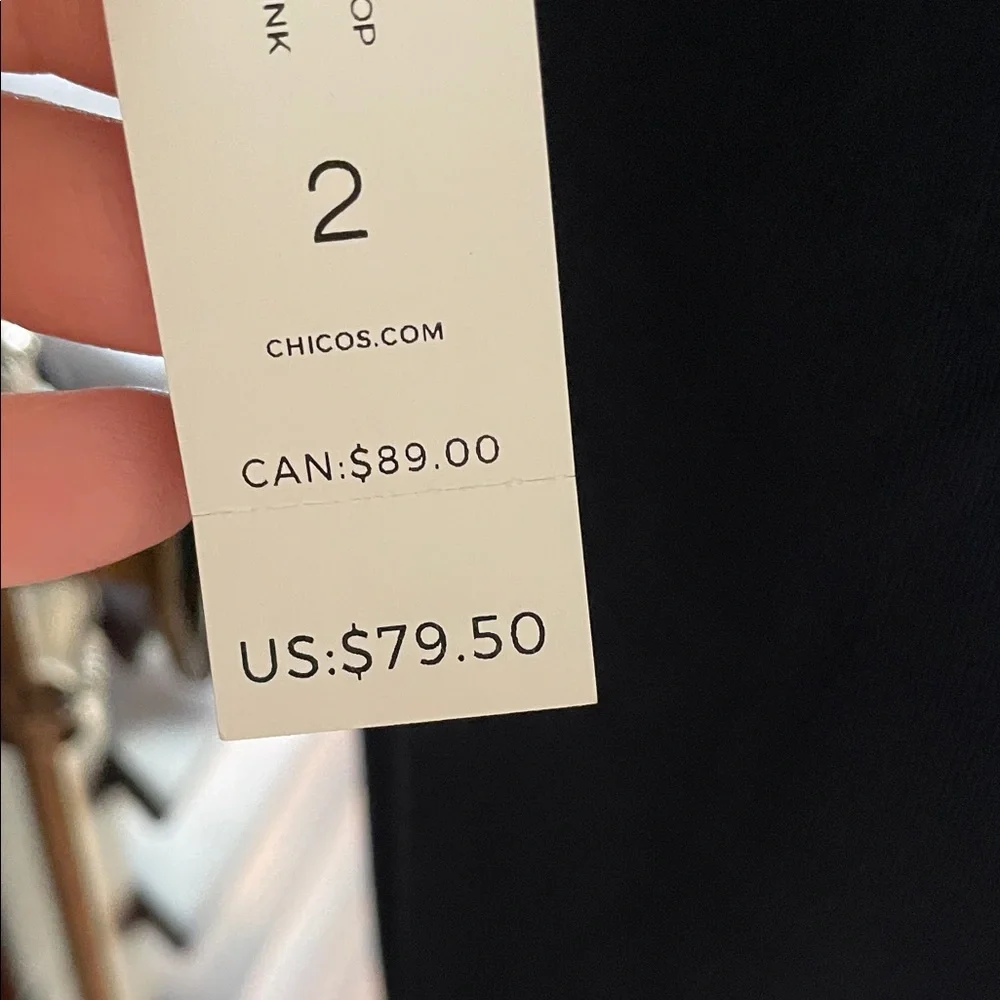 NWT Women's Navy Acetate Drama V-Neck Top Size 2 Medium Large 3/4 sleeve - Picture 3 of 9